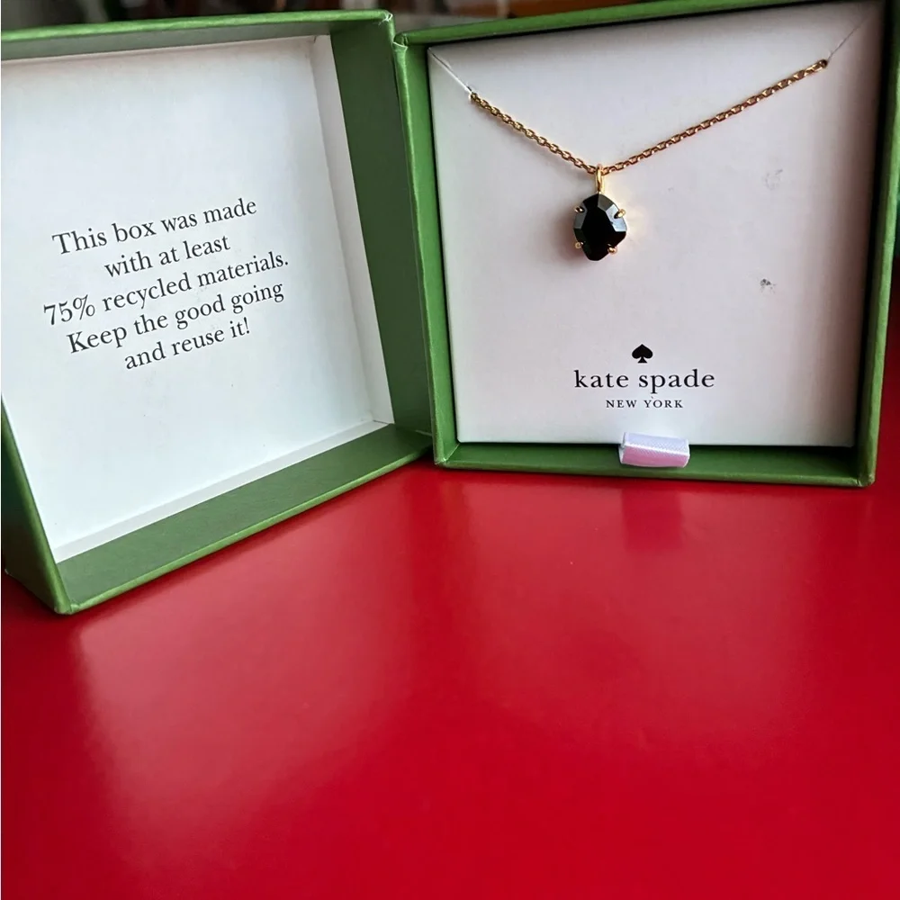 kate spade Gold and Black Pendant Necklace